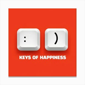 Keys Of Happiness Canvas Print