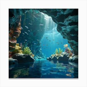 Underwater Cave 1 Canvas Print