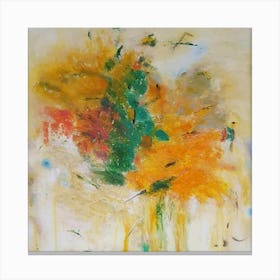 Abstract Painting, Yellow Color Canvas Print