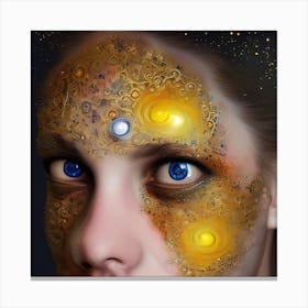 Space Face Canvas Print