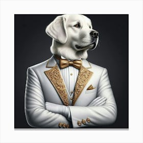 Tuxedo Dog Canvas Print