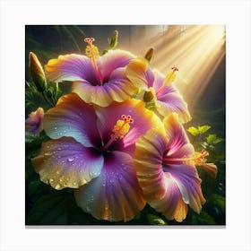 Hibiscus Flowers 1 Canvas Print