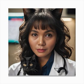 Doctor Cat Canvas Print