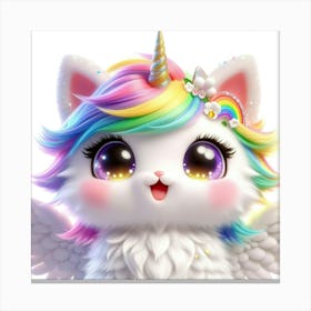 Unicorn Cat, caticorn 15 Canvas Print