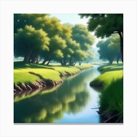 River In The Grass 24 Canvas Print