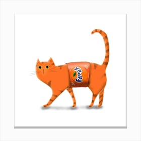 Fanta Cat Canvas Print