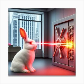 Rabbit In The Bank Canvas Print