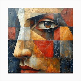 Abstract Of A Woman'S Face 4 Canvas Print