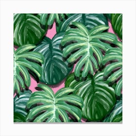 Painting Leaves Tropical Jungle 1 Canvas Print