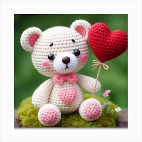 Amigurumi, Bear 2 Canvas Print