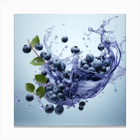 Blueberry Splash 4 Canvas Print