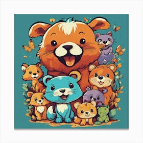 Playful Kids Animal Tshirt Design (8) 2024 05 02t202101 Canvas Print