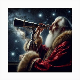 Looking Through Telescope Canvas Print