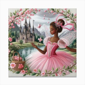 Ballerina In Pink Canvas Print