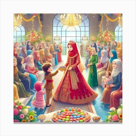 Muslim Wedding 1 Canvas Print