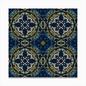 Decorative background made from small squares. 8 Canvas Print