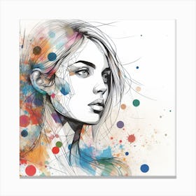 Frau, Gesicht 14 Canvas Print