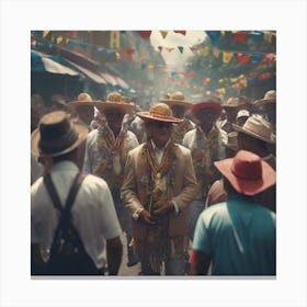 Street Scene In Mexico Canvas Print