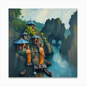 Buddhist Monks Canvas Print