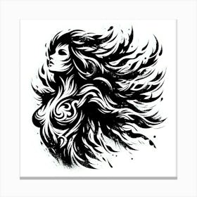 Tattoo Design Of A Woman Canvas Print