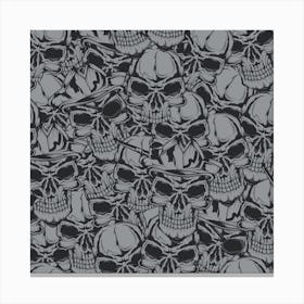 Skulls Seamless Pattern Canvas Print