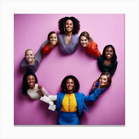 Women In A Circle Canvas Print