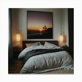 Sunset In A Bedroom Canvas Print