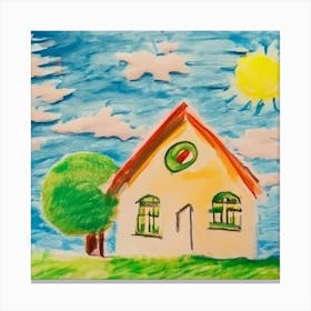 Child'S Drawing Canvas Print