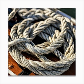 Ropes On A Boat 2 Canvas Print