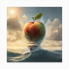 Apple In The Sea 1 Canvas Print