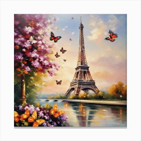 Butterflies In Paris 26 Canvas Print