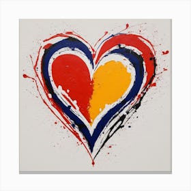 Heart - modern art Canvas Print