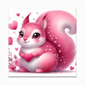 Valentine's day, Squirrel 1 Canvas Print