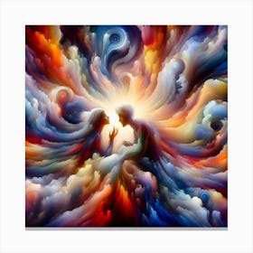 Couple In The Clouds Canvas Print