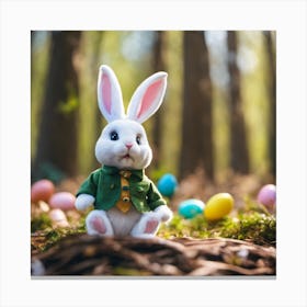 Easter Bunny In The Woods Canvas Print