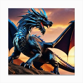 Blue Dragon Canvas Print