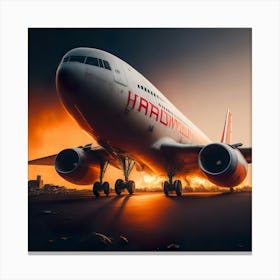 Airplane On Fire (23) Canvas Print