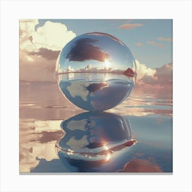 Sphere In Water 1 Canvas Print