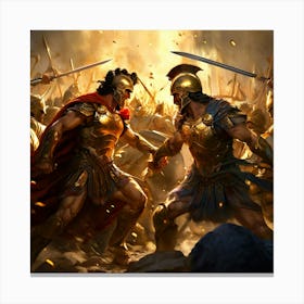 Sparta Battle Canvas Print