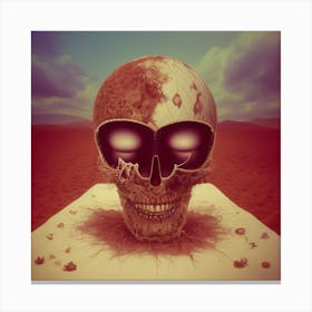 Skull In The Desert Canvas Print