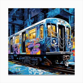 Graffiti Train Canvas Print