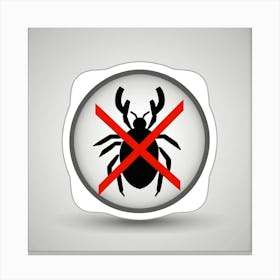 No Bug Sign Canvas Print