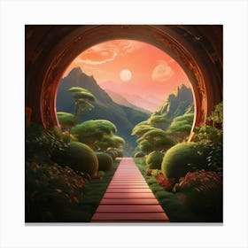 Japanese aesthetics interior minimalism Canvas Print