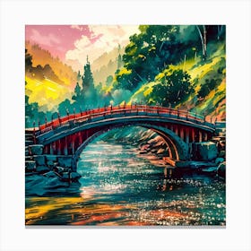 Bridge Over The River 1 Canvas Print