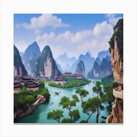 Liu Jiang beautiful landscape Canvas Print