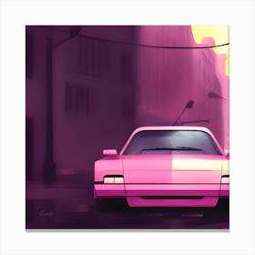 Pink Car 3 Canvas Print
