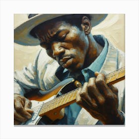 Blues Man with guitar Stampe su tela