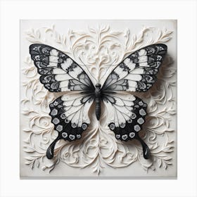 Lace & Porcelain Butterfly I Canvas Print