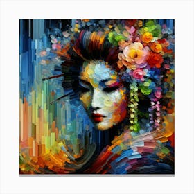 Creative Geisha Illustration 51 Canvas Print