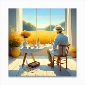 Artist At Work Canvas Print